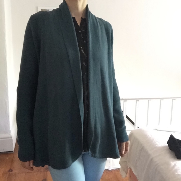 Stylish Teal Open Cardigan - Picture 4 of 17